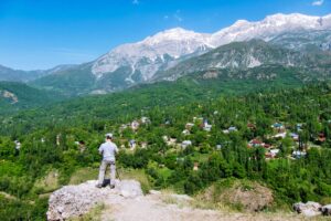 View of Arslanbob village from top of a moutain